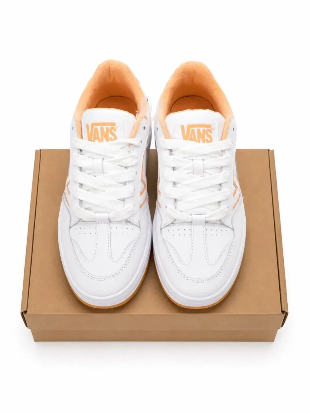 Vans Upland CC White Orange Men 9/wom 10.5 Skate Shoes Low Top Sneakers 721356